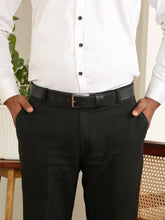 Load image into Gallery viewer, Men’s Genuine Leather Belt, Pebble Grain Texture, Pin Buckle, Rugged Casual Wear, Black