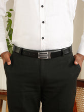 Load image into Gallery viewer, Men Black & Brown Solid Reversible Leather Belt
