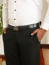 Load image into Gallery viewer, Men Black & Brown Solid Reversible Leather Belt