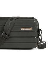 Load image into Gallery viewer, Teakwood Unisex Hard Shell Travel Organizer Crossbody Bag with Adjustable Shoulder Strap, Zipper Closure & Dual Inner Pockets for Electronics and Accessories