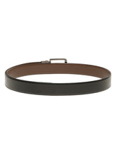 Load image into Gallery viewer, Teakwood Men's Premium Genuine Leather 2-in-1 Reversible Belt | Black & Brown Pebble Grain Leather Finish | Nickel Black Rounded Rectangle Pin Buckle | Adjustable 35 mm Dress Belt for Formal, Casual, Office & Business Wear