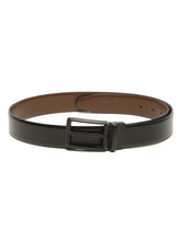 Load image into Gallery viewer, Teakwood Men's Premium Genuine Leather 2-in-1 Reversible Belt | Black & Brown Pebble Grain Leather Finish | Matte Black Refined Slim Frame Pin Buckle | Adjustable 35 mm Dress Belt for Formal, Casual, Office & Business Wear