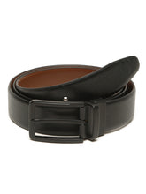 Load image into Gallery viewer, Teakwood Men's Premium Genuine Leather 2-in-1 Reversible Belt | Black & Brown Crosshatch Textured Leather | Matte Black Rectangular Pin Buckle | Adjustable 35 mm Dress Belt for Formal, Casual, Office & Business Wear