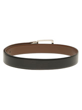 Load image into Gallery viewer, Teakwood Men's Premium Genuine Leather 2-in-1 Reversible Belt | Black & Brown Pebble Grain Leather Finish | Silver Refined Slim Frame Pin Buckle | Adjustable 35 mm Dress Belt for Formal, Casual, Office & Business Wear