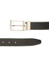 Load image into Gallery viewer, Teakwood Men's Premium Genuine Leather 2-in-1 Reversible Belt | Black & Brown Pebble Grain Leather Finish | Silver Refined Slim Frame Pin Buckle | Adjustable 35 mm Dress Belt for Formal, Casual, Office & Business Wear