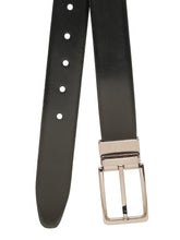 Load image into Gallery viewer, Teakwood Men's Premium Genuine Leather 2-in-1 Reversible Belt | Black & Brown Fine Leather Finish |Nickle Black Linear Pin Buckle | Adjustable 35 mm Dress Belt for Formal, Casual, Office & Business Wear