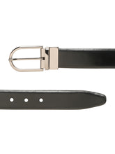 Load image into Gallery viewer, Teakwood Men's Premium Genuine Leather 2-in-1 Reversible Belt | Black & Brown Crosshatch Textured Leather | Nickal Black Rectangular Pin Buckle | Adjustable 35 mm Dress Belt for Formal, Casual, Office & Business Wear