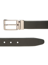 Load image into Gallery viewer, Teakwood Men's Premium Genuine Leather 2-in-1 Reversible Belt | Black & Brown Natural Grain Leather Finish |Nickel Black Refined Slim Frame Pin Buckle | Adjustable 35 mm Dress Belt for Formal, Casual, Office & Business Wear