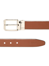 Load image into Gallery viewer, Teakwood Men's Premium Genuine Leather 2-in-1 Reversible Belt | Black & Brown Natural Grain Leather Finish |Silver Classic Tapered Pin Buckle | Adjustable 35 mm Dress Belt for Formal, Casual, Office & Business Wear