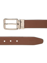Load image into Gallery viewer, Teakwood Men's Premium Genuine Leather 2-in-1 Reversible Belt | Black & Brown Natural Grain Leather Finish | Nickel Black Classic Edge Pin Buckle | Adjustable 35 mm Dress Belt for Formal, Casual, Office & Business Wear