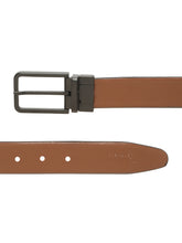 Load image into Gallery viewer, Teakwood Men's Premium Genuine Leather 2-in-1 Reversible Belt | Black & Brown Natural Grain Leather Finish |Matte Black Slim Frame Pin Buckle | Adjustable 35 mm Dress Belt for Formal, Casual, Office & Business Wear