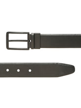 Load image into Gallery viewer, Teakwood Men's Premium Genuine Leather 2-in-1 Reversible Belt | Black & Brown Dual-Sided Natural Grain Leather | Matte Black Rectangular Buckle | 35 mm Adjustable Belt for Formal, Casual & Office Wear