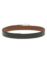 Load image into Gallery viewer, Teakwood Men's Premium Genuine Leather 2-in-1 Reversible Belt | Black & Brown Crosshatch Textured Finish /Silver Refined Slim Frame Pin Buckle | Adjustable 35 mm Dress Belt for Formal, Casual, Office & Business Wear