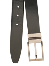 Load image into Gallery viewer, Teakwood Men's Premium Genuine Leather 2-in-1 Reversible Belt | Black & Brown Fine Leather Finish | Nickle Black Rounded Rectangular Pin Buckle | Adjustable 35 mm Dress Belt for Formal, Casual, Office & Business Wear