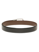 Load image into Gallery viewer, Teakwood Men's Premium Genuine Leather 2-in-1 Reversible Belt | Black & Brown Crosshatch Textured Finish | Nickle Black Contour Pin Buckle | Adjustable 35 mm Dress Belt for Formal, Casual, Office & Business Wear