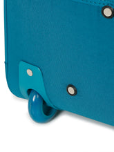 Load image into Gallery viewer, Teal Printed Medium Duffel Trolley Bag