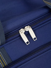 Load image into Gallery viewer, Navy Printed Large Duffel Trolley Bag