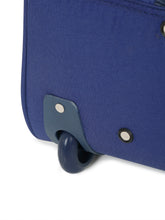 Load image into Gallery viewer, Navy Printed Large Duffel Trolley Bag