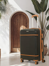 Load image into Gallery viewer, Teakwood Large Hard Shell Travel Trolley Luggage with 360° Dual Spinner Wheels, Unbreakable Scratch-Resistant Body, Side Combination Lock, Heavy-Duty Zippers, Mesh Organizer & Elastic Cross Straps