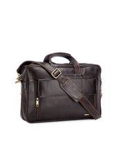 Load image into Gallery viewer, Teakwood Leather Unisex Brown Genuine Leather Laptop Bag