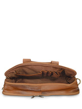 Load image into Gallery viewer, Teakwood Genuine Men Tan Brown Leather Laptop Bag