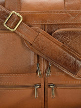 Load image into Gallery viewer, Teakwood Genuine Men Tan Brown Leather Laptop Bag
