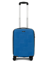 Load image into Gallery viewer, ANDAMAN ROYAL BLUE Textured Zigzag Stripline Unisex Check-in Hardside Cabin Trolley Bag