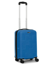Load image into Gallery viewer, ANDAMAN ROYAL BLUE Textured Zigzag Stripline Unisex Check-in Hardside Cabin Trolley Bag