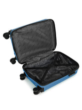 Load image into Gallery viewer, ANDAMAN ROYAL BLUE Textured Zigzag Stripline Unisex Check-in Hardside Cabin Trolley Bag