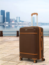 Load image into Gallery viewer, Teakwood Large Hard Shell Travel Trolley Luggage with 360° Dual Spinner Wheels, Unbreakable Scratch-Resistant Body, Side Combination Lock, Heavy-Duty Zippers, Mesh Organizer & Elastic Cross Straps