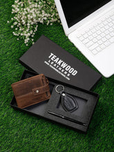 Load image into Gallery viewer, Teakwood Genuine Leather Accessory Gift Set