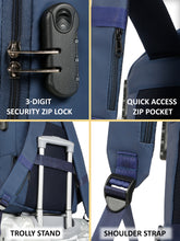 Load image into Gallery viewer, Teakwood Leathers Unisex 35L Laptop Backpack | Hard Shell Front Panel | 3-Digit Security Lock | Fits Up to 18 Inch Laptop | Trolley Sleeve, Multiple Pockets & Bottle Holders | Travel, Office & Business Backpack