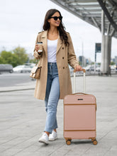 Load image into Gallery viewer, Teakwood Large Hard Shell Travel Trolley Luggage with 360° Dual Spinner Wheels, Unbreakable Scratch-Resistant Body, Side Combination Lock, Heavy-Duty Zippers, Mesh Organizer & Elastic Cross Straps