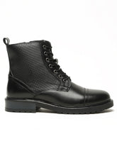 Load image into Gallery viewer, Men's Leather Combat Boots with Side Zipper