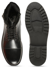 Load image into Gallery viewer, Men’s Leather Dual-Side Combat Boots with Buckle and Zipper