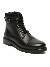Load image into Gallery viewer, Men’s Leather Dual-Side Combat Boots with Buckle and Zipper