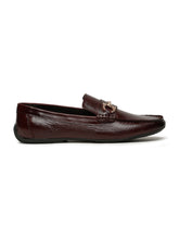 Load image into Gallery viewer, Men's Leather Textured Horsebit Loafers