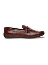 Load image into Gallery viewer, Men's Leather Textured Horsebit Loafers