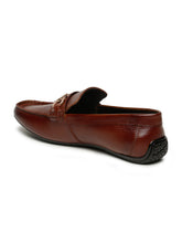 Load image into Gallery viewer, Men's Leather Textured Horsebit Loafers