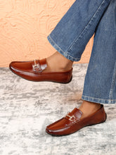 Load image into Gallery viewer, Men's Leather Textured Horsebit Loafers