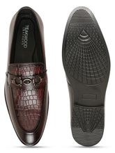 Load image into Gallery viewer, Men Croco Embossed Leather Loafer Shoes