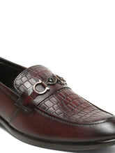 Load image into Gallery viewer, Men Croco Embossed Leather Loafer Shoes