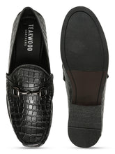 Load image into Gallery viewer, Men’s Croco-Textured Leather Slip-on with Horsebit