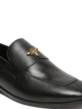 Load image into Gallery viewer, Men’s Leather Loafers with Embellished Bee Detail
