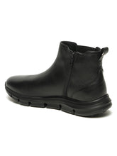 Load image into Gallery viewer, BLACK LEATHER MEN ANKLE BOOT