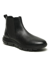 Load image into Gallery viewer, BLACK LEATHER MEN ANKLE BOOT