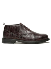 Load image into Gallery viewer, Men's Crocodile-Textured Formal Lace-Up Boots