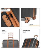 Load image into Gallery viewer, Horizon Textured Hard Sided Cabin Sized Trolley Bag