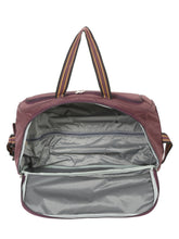 Load image into Gallery viewer, Teakwood Leathers Purple Solid Medium Duffle Trolley Bag