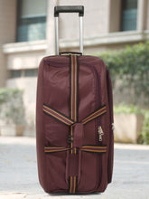 Load image into Gallery viewer, Teakwood Leathers Purple Solid Large Duffle Trolley Bag